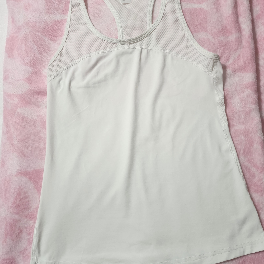 GAP White Mesh Racerback Tank